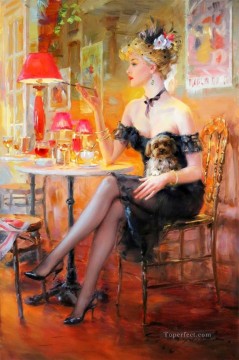  beautiful Oil Painting - Beautiful Girl KR 009 Impressionist